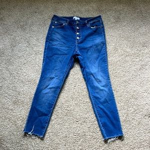 Blue skinny jeans size 14